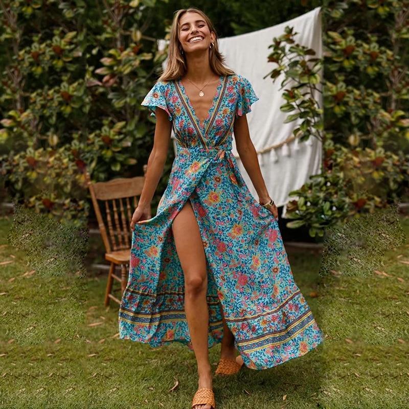 Veronica | Maxi Jurk Met Hoge Split
